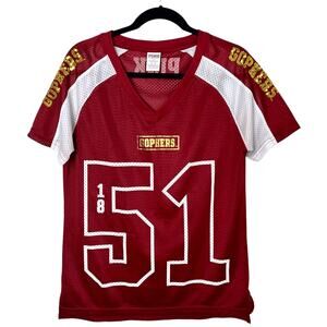 PINK Victoria's Secret University of Minnesota U of M Sequined V-Neck Shirt Med.